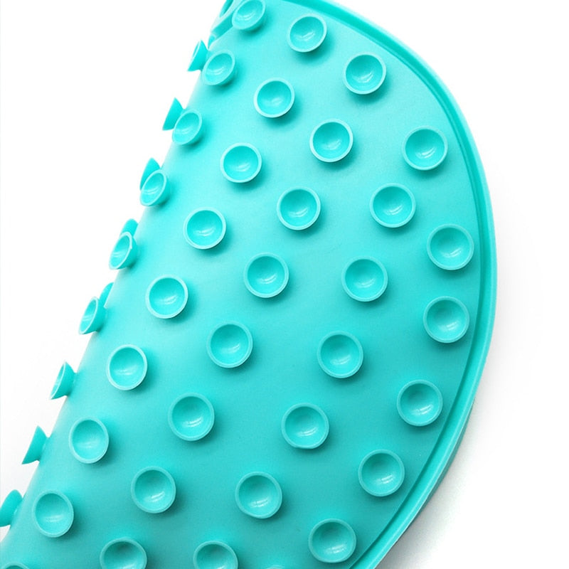Silicone Foot Scrubber Shower Mat – Non-Slip Exfoliating Foot Massager with Suction Cups